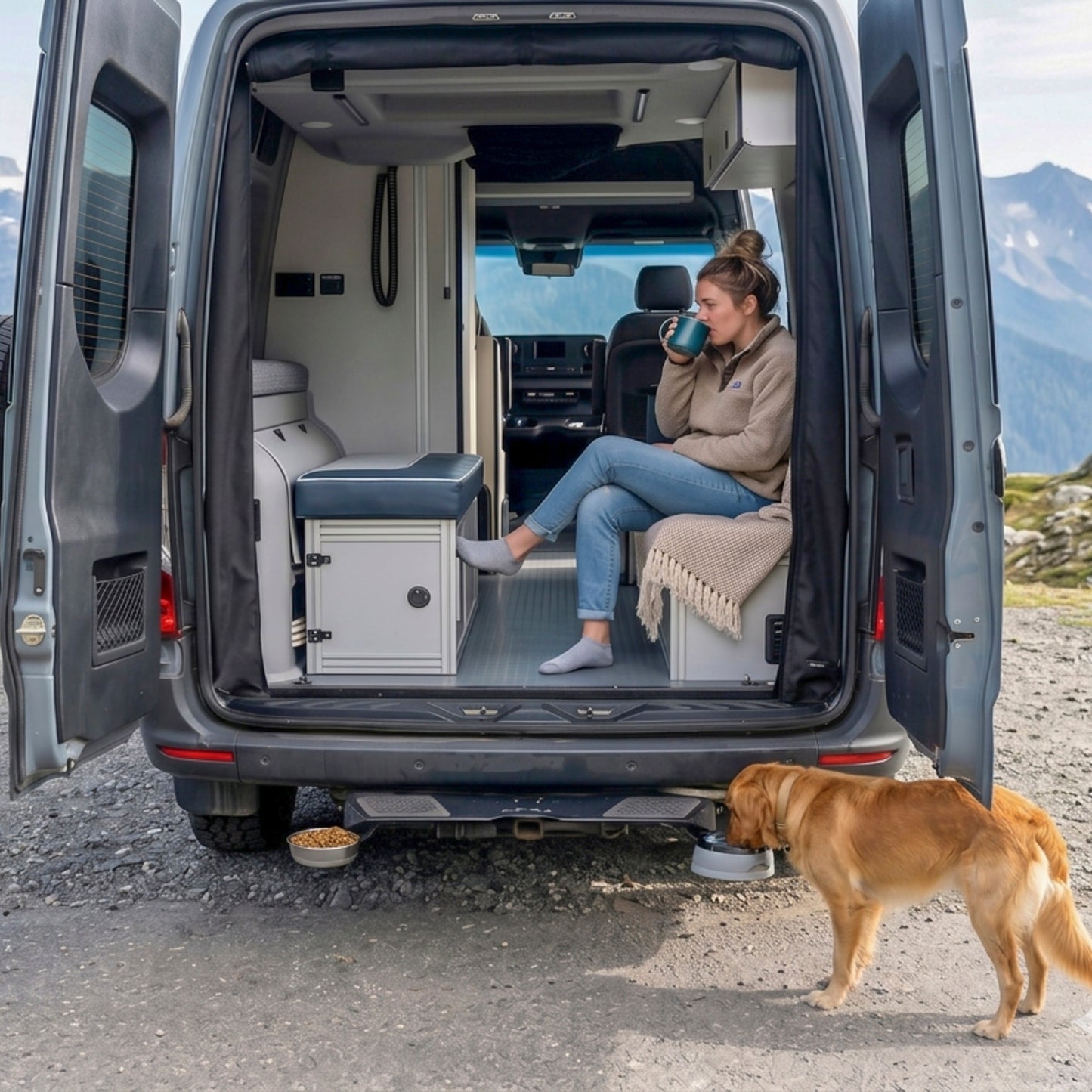 NEXUS Splashless Pet Water Bowl with 1" Ball Mount for Campervans