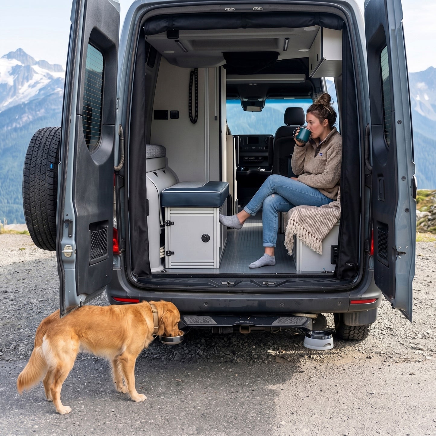NEXUS Pet Food Bowl with 1" Ball Mount for Campervans